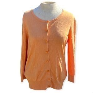 Halogen Cardigan button up orange large